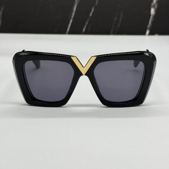 NEW VALENTINO SUNGLASSES WOMEN BLACK EYEWEAR VALENTINO V-GOLD-II VLS-161A main image 10